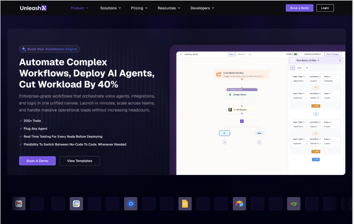 AI Automation: Automate Workflows & Deploy AI Agents | UnleashX